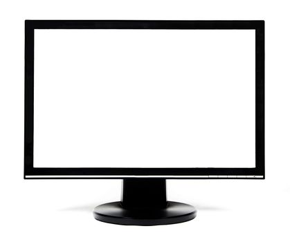 lcd tv or computer monitor isolated on white background