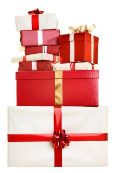 Christmas gifts isolated