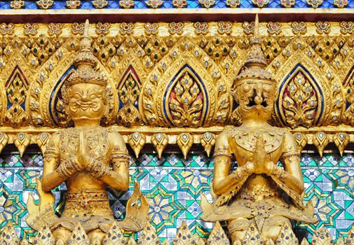 Thai traditional angle in Wat Phra Kaew Temple , bangkok Thailan