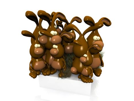 easter  bunnies chocolate