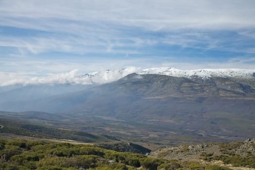 cloudly and mist mountain at Gredos