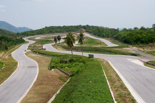 Empty race circuit in Thailand