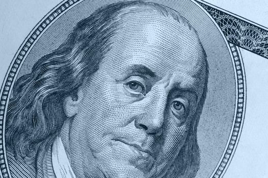 Benjamin Franklin blue color