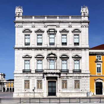 facade of famous building in Lisbon