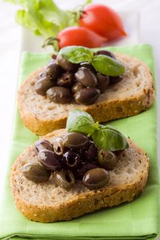 Bruschetta with olives