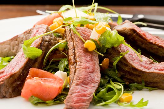 Meat with Rocket salad