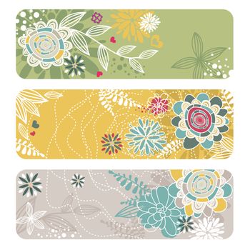 abstract floral banners