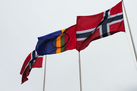 Norwegian and sami flags