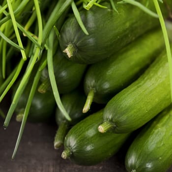 cucumbers and chives