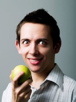 Eating an apple