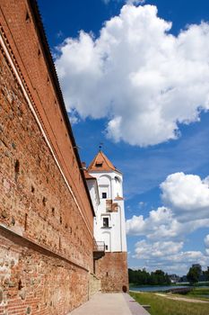 Wall and Tower of Mir Castle, Belarus