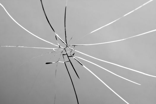 Broken and Shattered Glass Pane