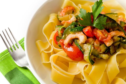Pasta with Zucchini and Shrimps 2