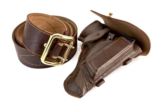 Brown belt and holster