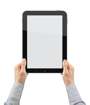 Hands Holding Tablet PC