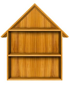 Wooden house shelf 