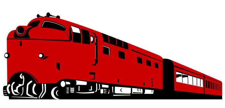 diesel train locomotive retro
