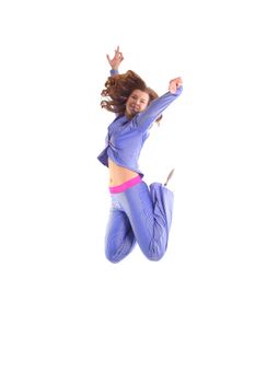 girls exercising body sport happiness jump women