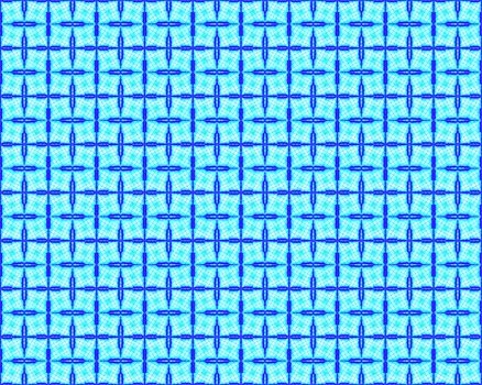 Reticular pattern with blue cross and grid
