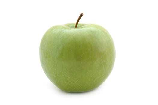 Just green apple with white background (isolated).