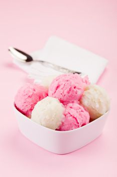 Strawberry Vanilla Ice Cream