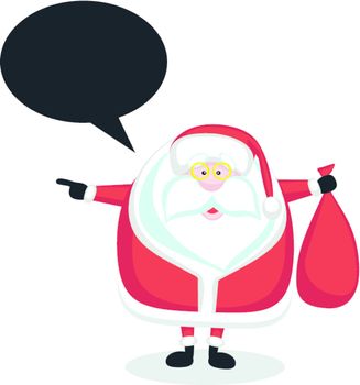 Santa with speech bubble