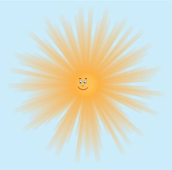 Smiling sun - vector