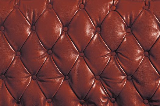Red genuine leather