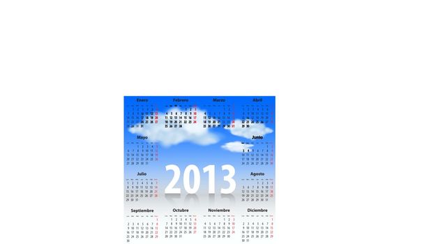 Spanish Calendar 2013 CLOUDS SKY
