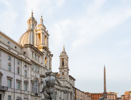 Dusk in famous Piazza Navona