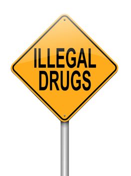 Illegal drugs sign.