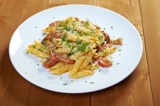  Italian Penne rigate pasta with 