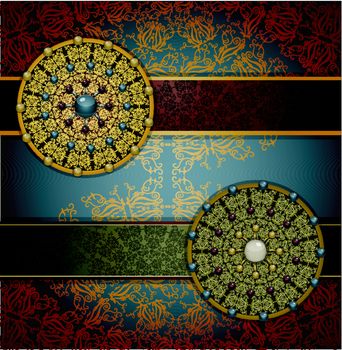 Retro background with ornament