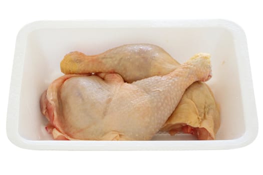 chicken legs on plastic box