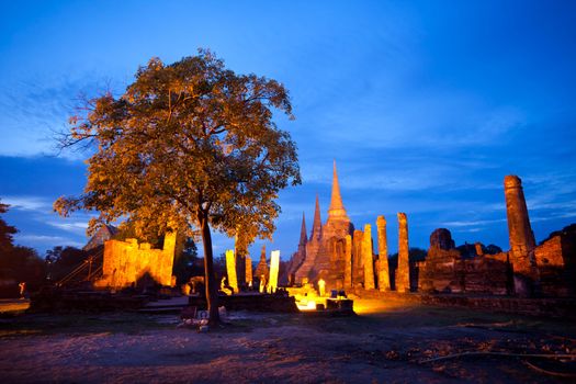 Wat Phra Sri Sanpetch, the historical temple in Ayutthaya, Thailand