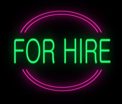 For hire sign.