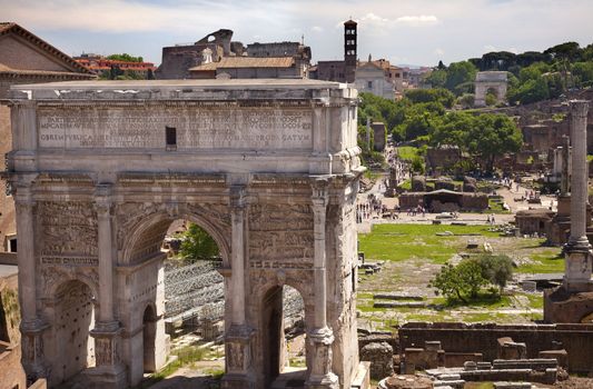 Septemus Severus Arch Titus Arch Forum Rome Italy