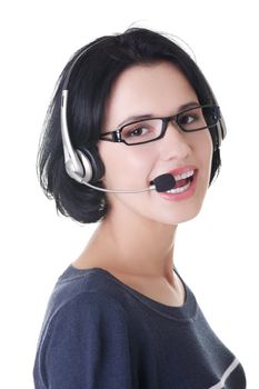 Attractive customer support representative