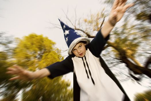 Wizard Boy with hands outstreached