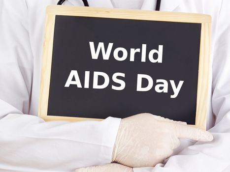 Blackboard : World AIDS Day : English language