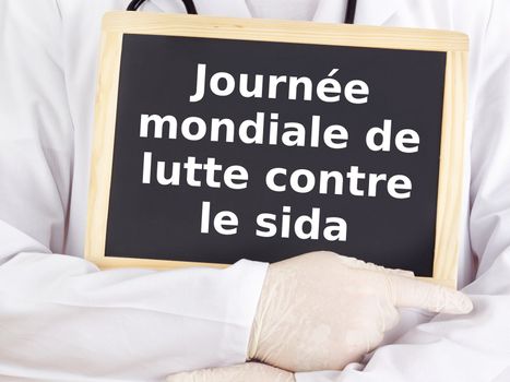 Blackboard : World AIDS Day : French language