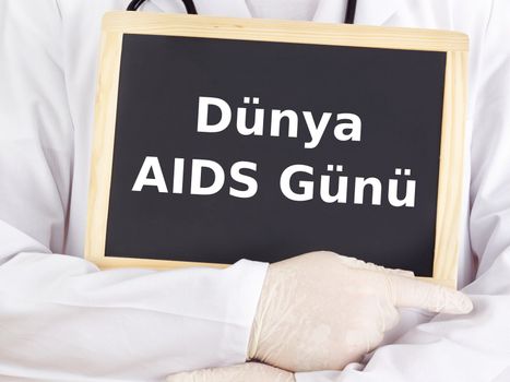 Blackboard : World AIDS Day : Turkish language