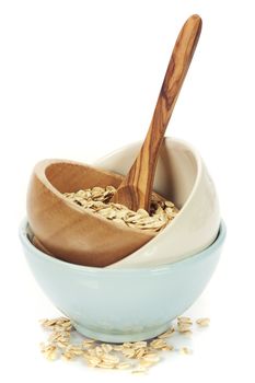 bowl of oat flake 