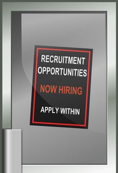 Recruitment opportunity concept.