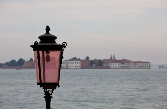 A pink lantern of Venice