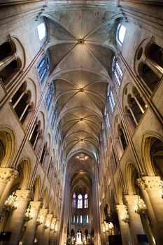 The Notre-Dame cathedral interior