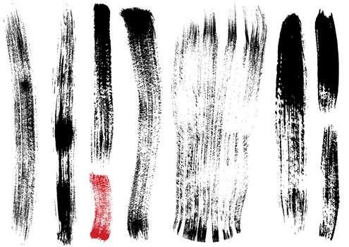Collection of highly detailed vector illustration brushes - set 