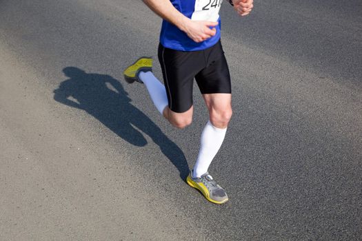 Marathon runner running