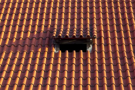 tiled roof with window