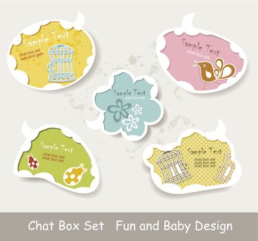 Vector Idea Bulbs. Baby Chat Bubbles 